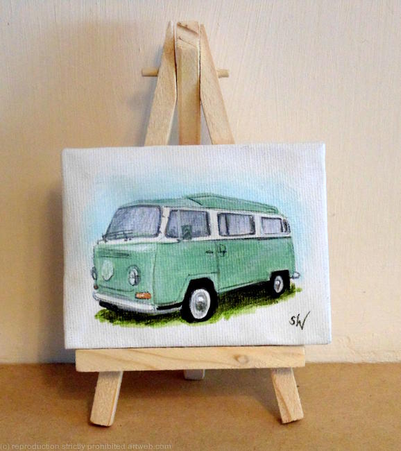 Volkwagen Camper Van Blue