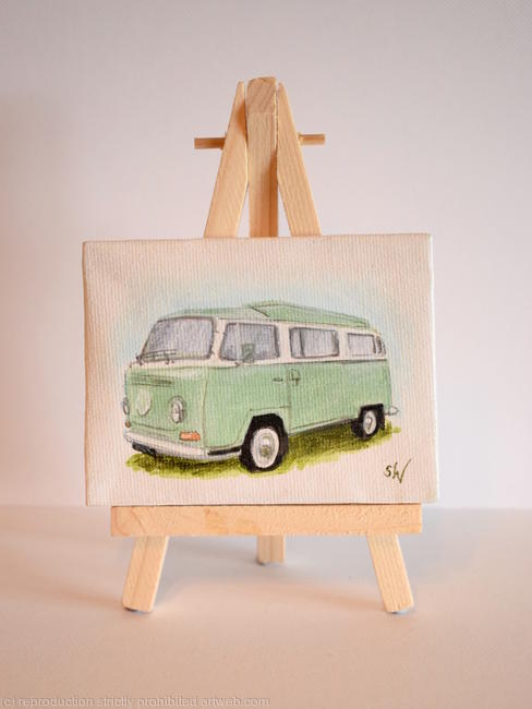 Volkwagen Camper Van Green