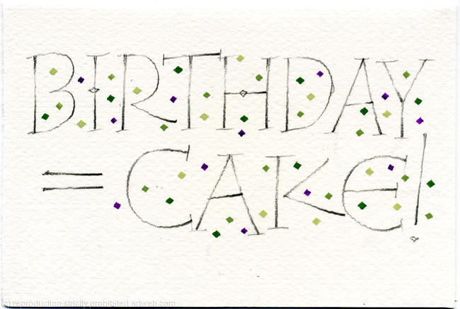 Birthday = Cake card
