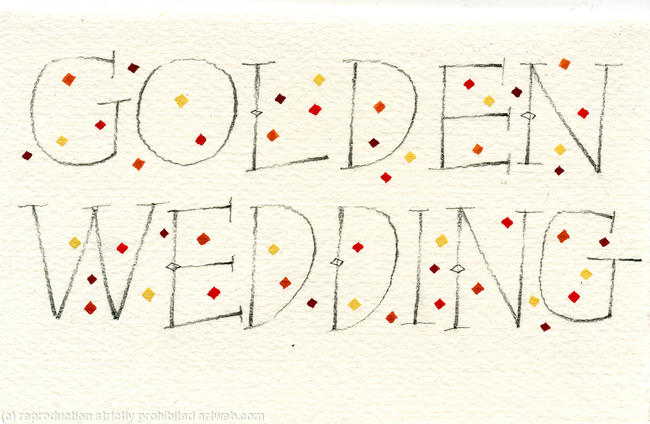 Golden Wedding card