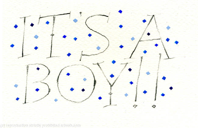 It's A Boy card