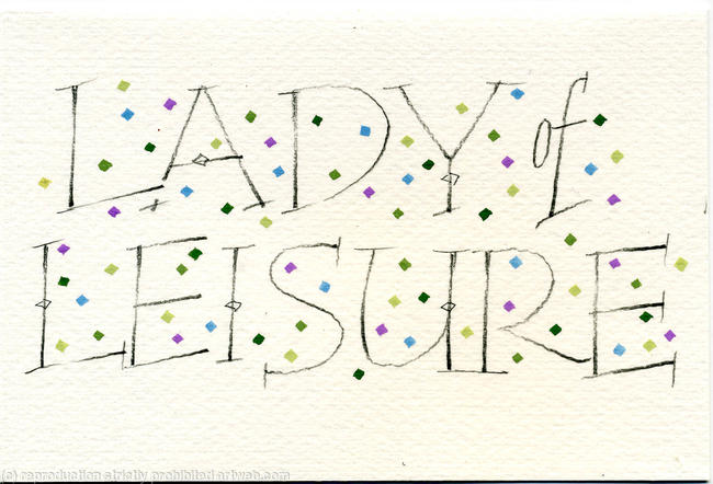 Lady of Leisure greetings card