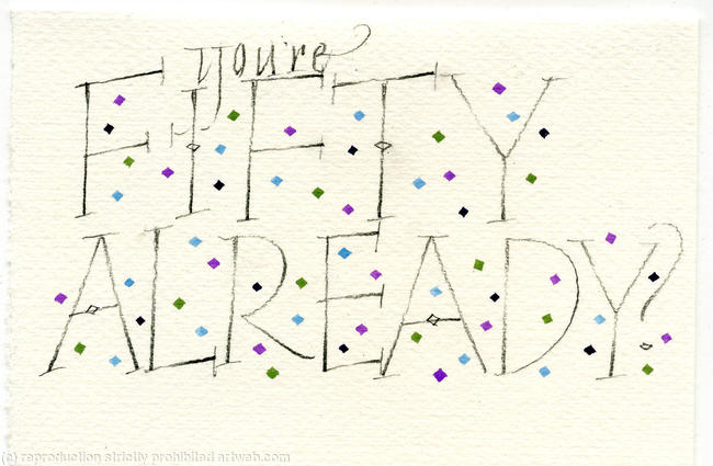 Fifty fiftieth birthday card