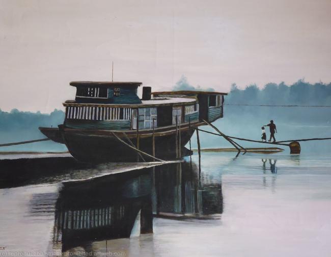 Vietnamese house boat