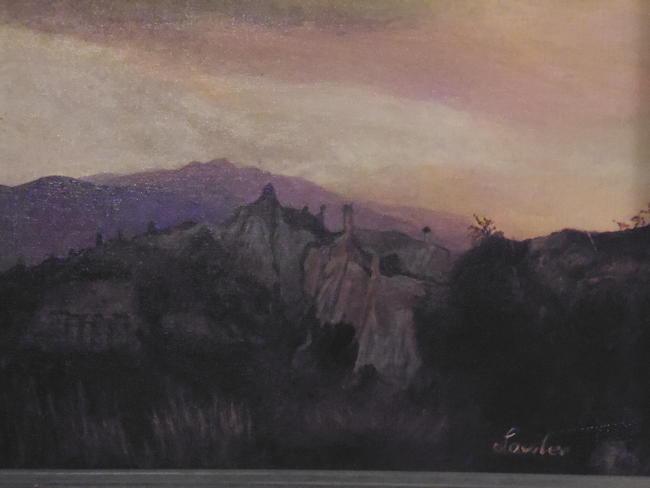 Sunset over Cathar castle