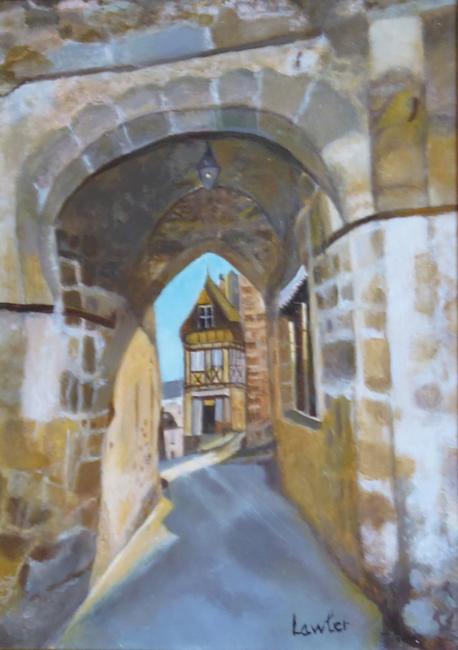 Porch at St benoit du Sault, France