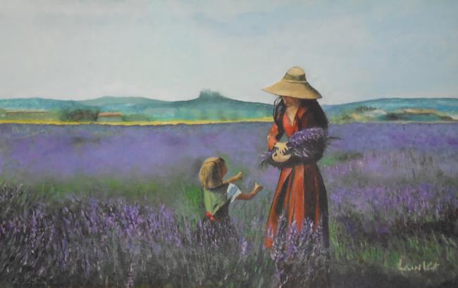 in the lavender field