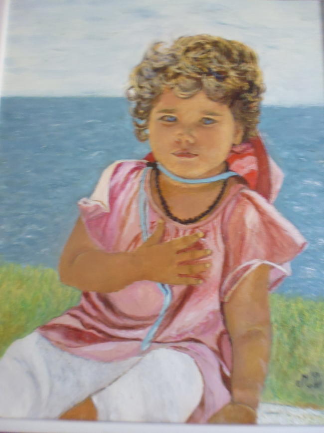 little girl in pink dress