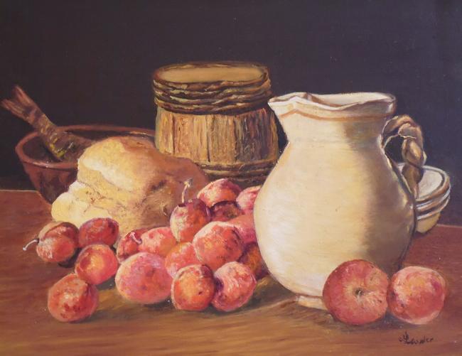 Still life with apples