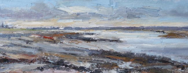 Low tide Lytham-blustery day