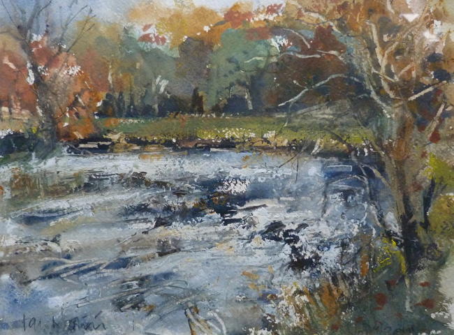 Ribble near West Bradford-Autumn