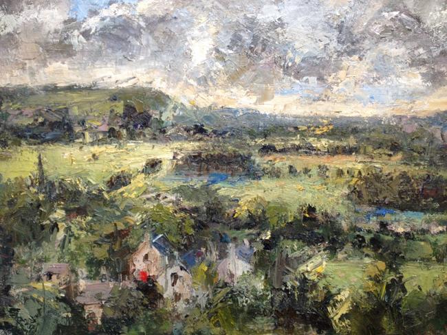 kemple end from clitheroe castle-shaft of light