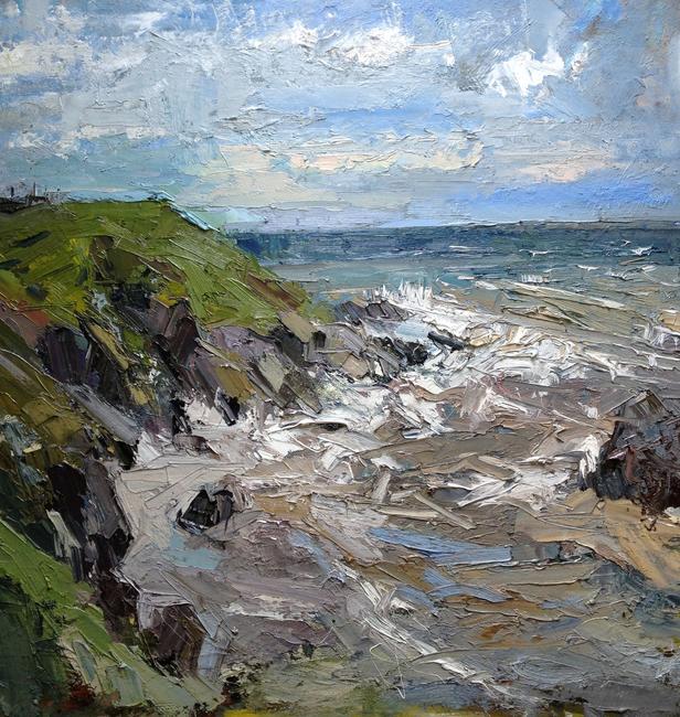 Porth Gwylan-blustery day