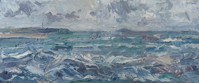 aberdaron high tide windy day