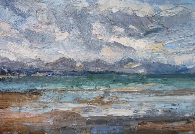 winter sky over snowdonia