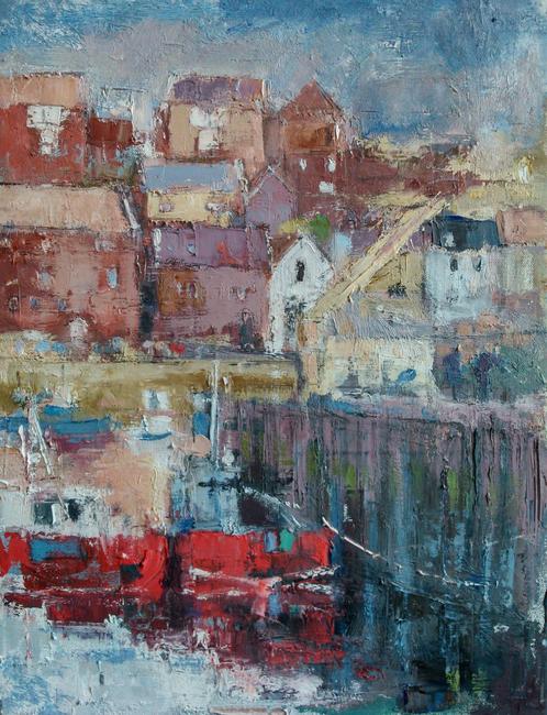 red fishing boats