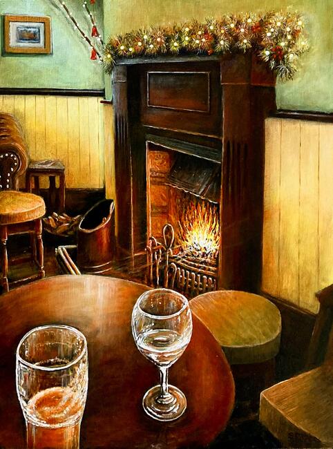 Pub Fireside at The Fleece (Whitby)