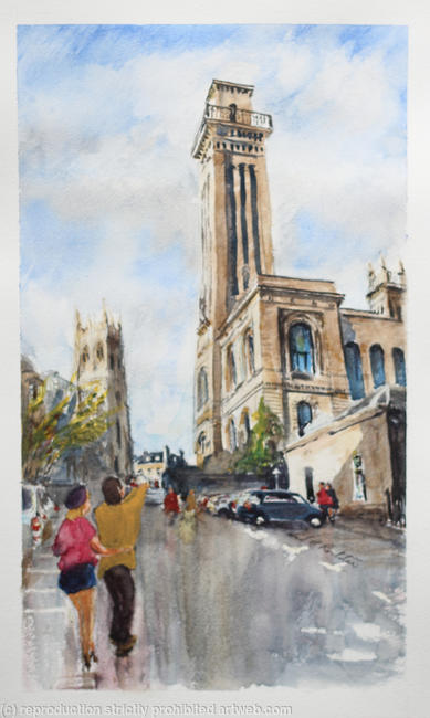Trinity Tower from Claremont Place, Park Circus, Glasgow