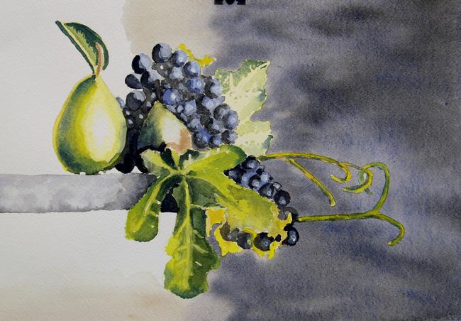 Still Life, Grapes, pear and Fig