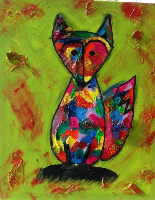 Funky Fox - Mixed Media