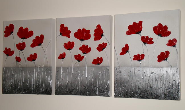 The Dance of the Poppies (Triptych)