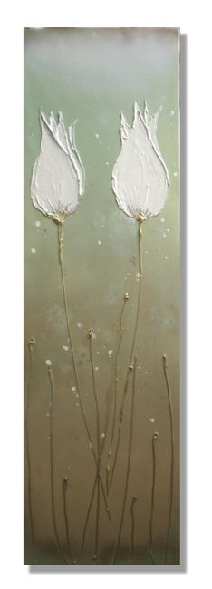 Creme de la Creme Mixed media on canvas. FOR SALE 30x90cm