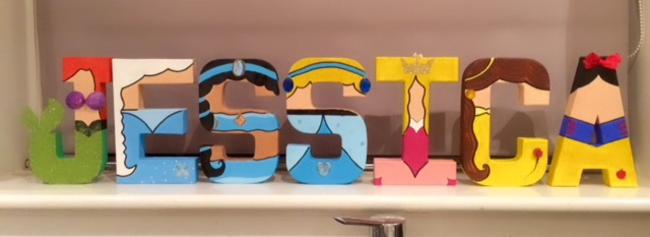 Disney Princess children's letters