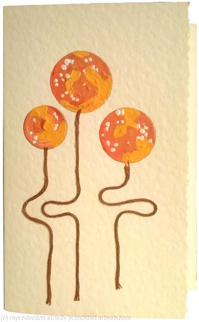 Poppy Card orange (indent)