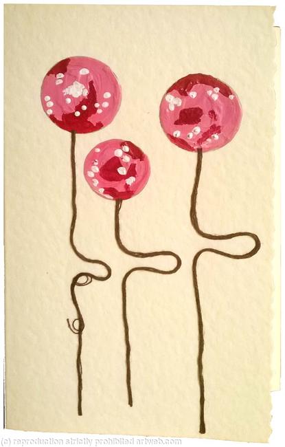 Poppy Card pink (indent)