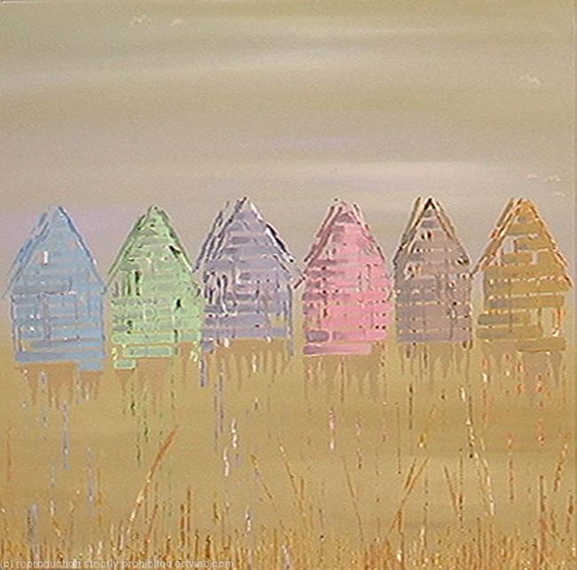 Beach Huts in Pastel