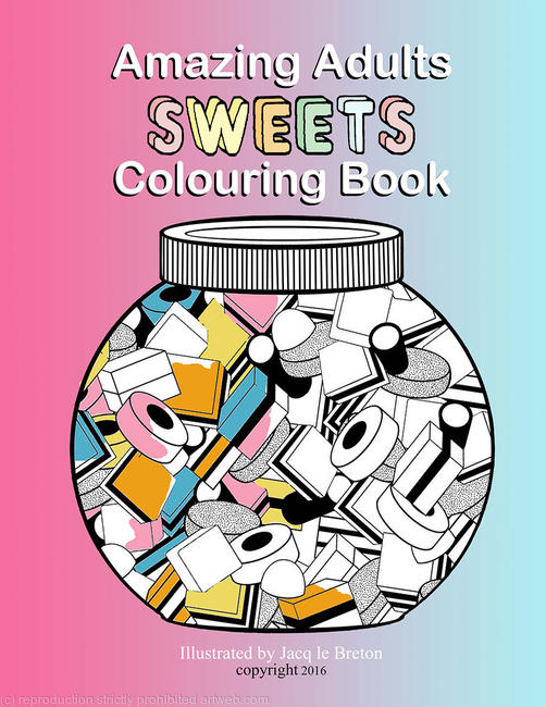 Sweets colouring book