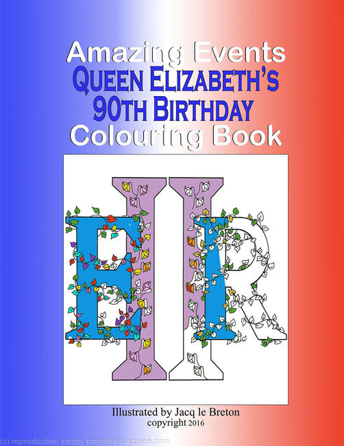 Queen Elizabeth's 90th Birthday colouring book