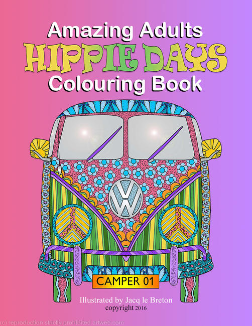 Hippie Days colouring book