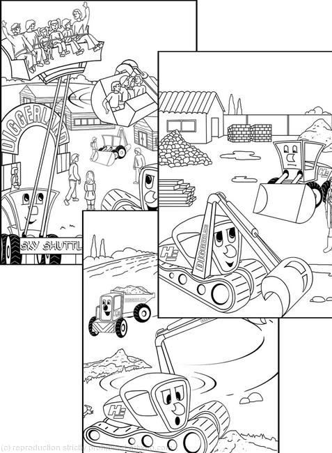 Diggerland Colouring pages
