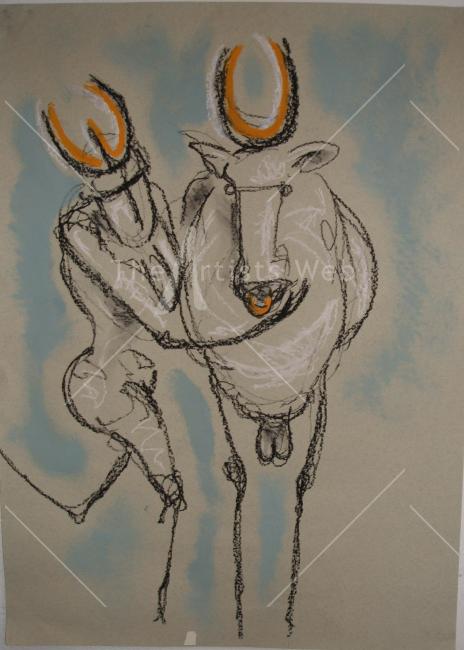 Pasiphae approaching bull
