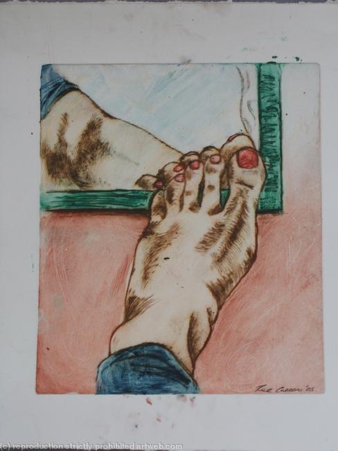 Reflection of me foot