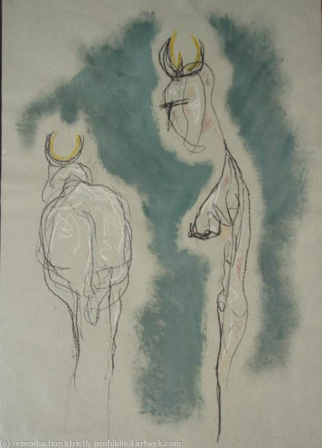 Pasiphae looking sad at bull