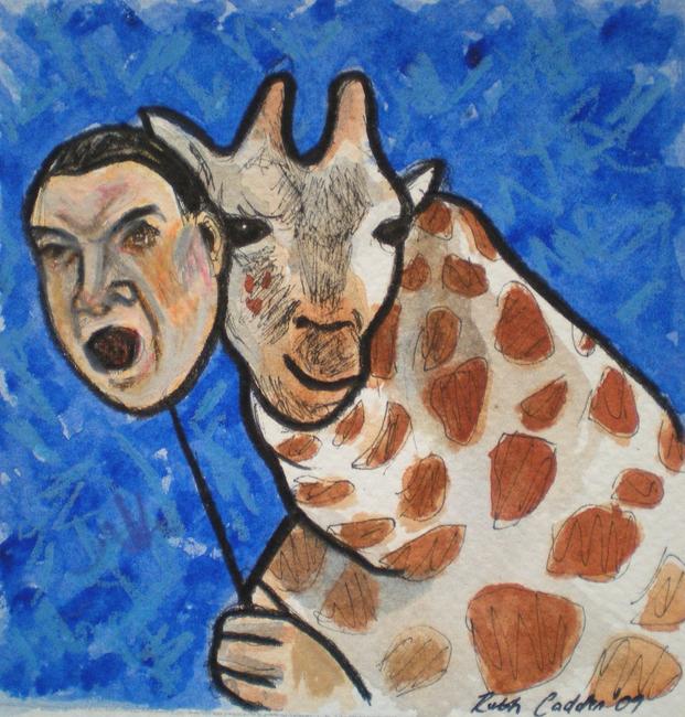 giraffe and mask