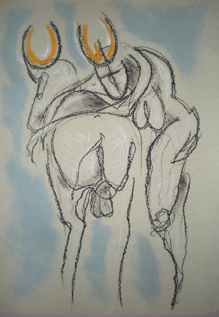 Pasiphae about to mount