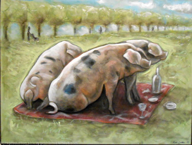 Pigs Picnic at the Park