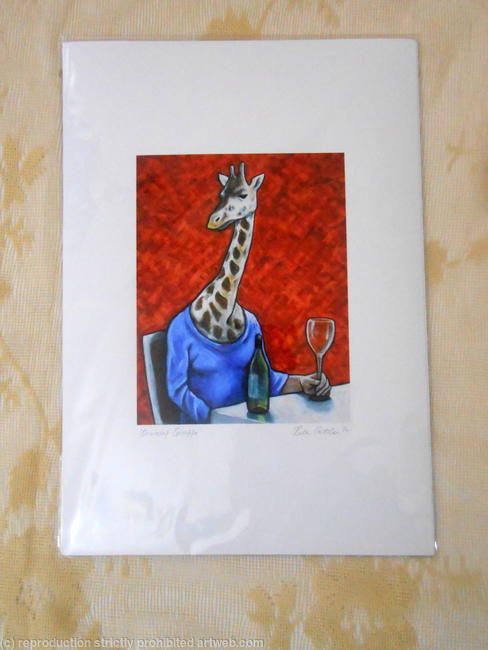 Drinking Giraffe