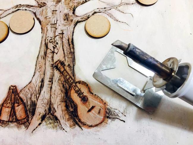 Creation stages -Wood burning
