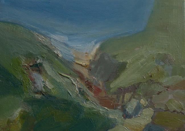 Scramble down to sandy cove