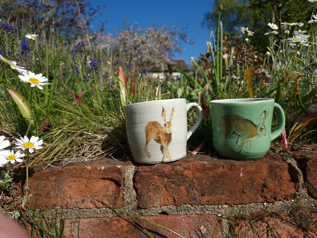 Hare mugs