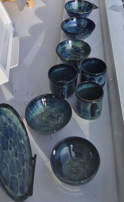 Deep blue ceramics