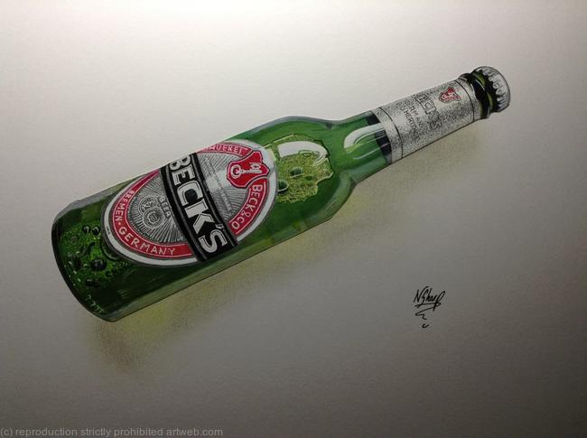 BECKS bottle Art