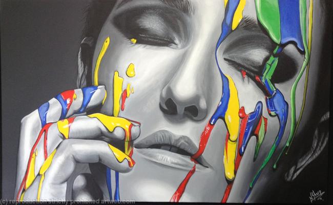 Acrylic paint on a box canvas