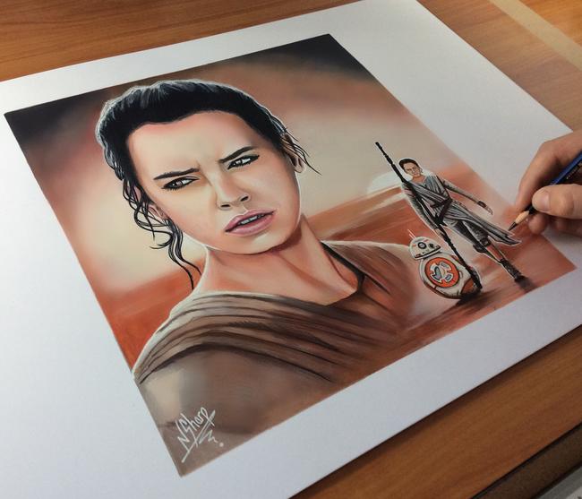 STAR WARS ART (Rey)