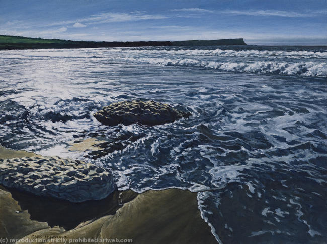 Evening light.White park bay