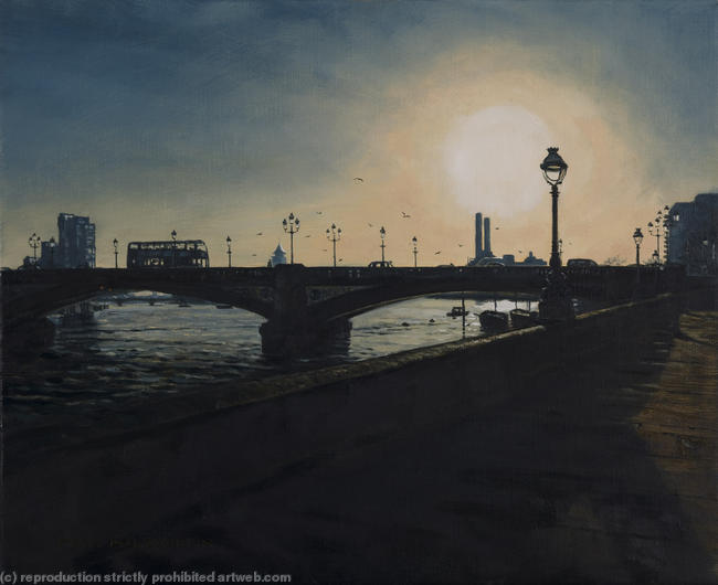 Battersea Bridge, evening light